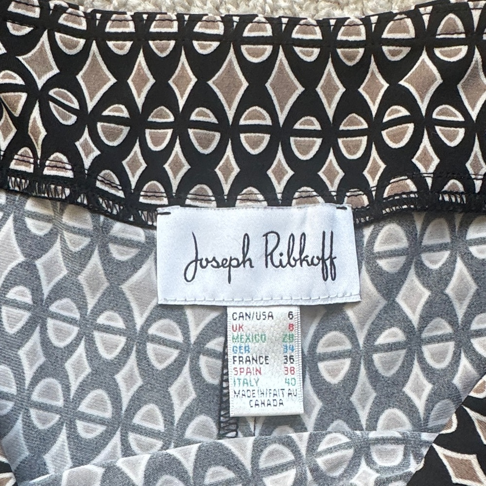 Joseph Ribkoff Geometric Pattern Pants - Picture 3 of 8